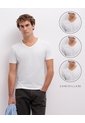 Camiseta Algodón Slim Pack X3unds Blanca Hombre Blanco de PUNTO BLANCO
