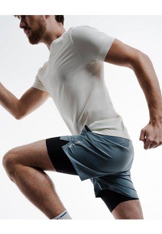 Pantaloneta Deportiva Ciclista Interno Verde Hombre Gris PUNTO BLANCO