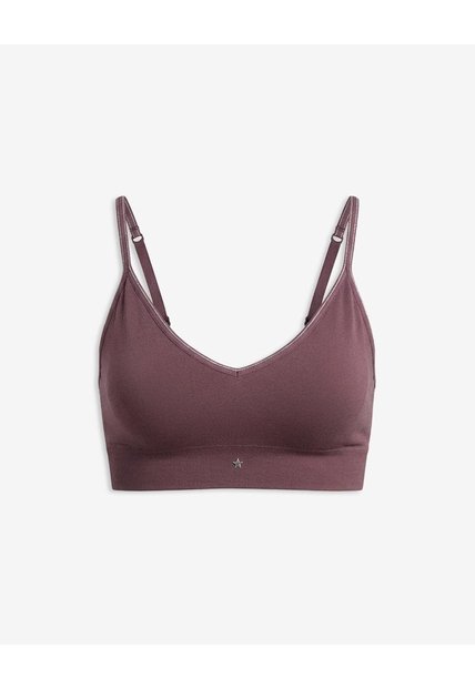 Top Soporte Medio Seamless Copas Removibles Morado Purpura