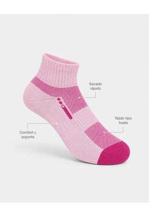 Medias Deportivas Tobilleras Fucsia Mujer