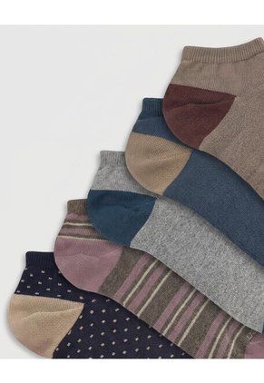 Medias Hombre Tobillera Corta Algodón Pack X5 Surtido