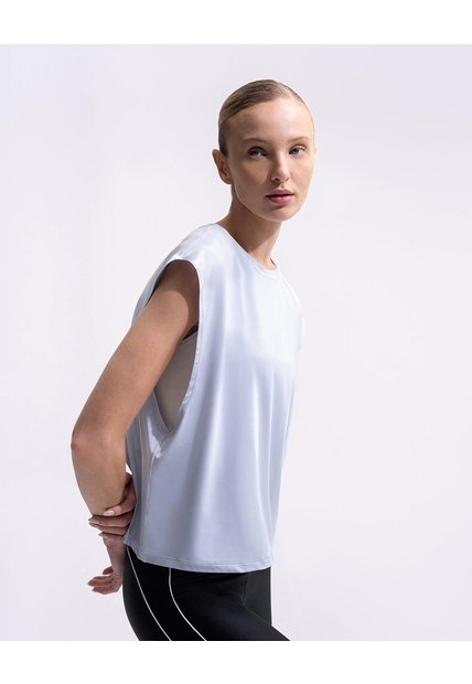 Camiseta Deportiva Transpirable Azul Mujer Azul