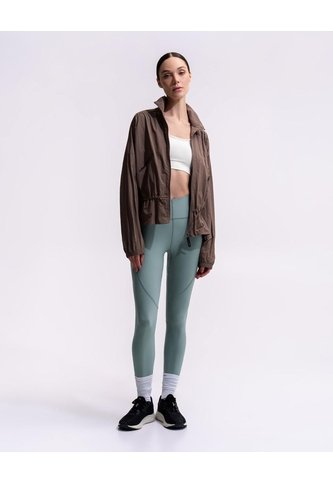 Legging Deportivo Tiro Alto Control Abdomen Verde Mujer Gris PUNTO BLANCO