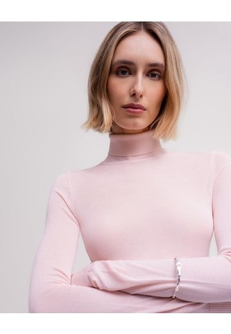 Blusa Cuello Alto Manga Larga Rosada Mujer Rosa PUNTO BLANCO