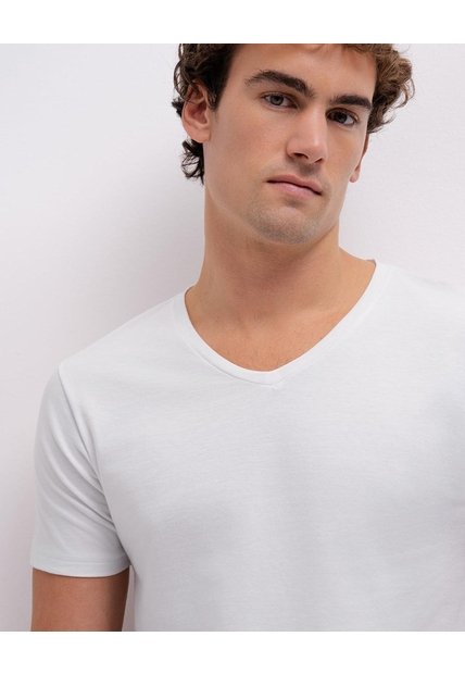 Camiseta Slim Blanca Hombre Blanco