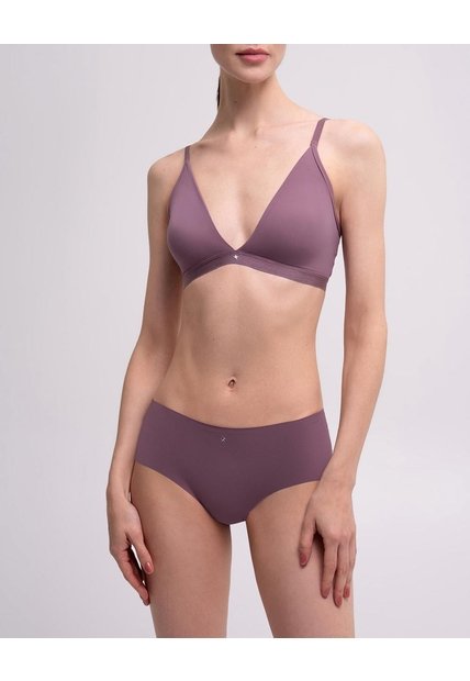 Panty Cachetero En Punto Tiro Medio Morado Purpura