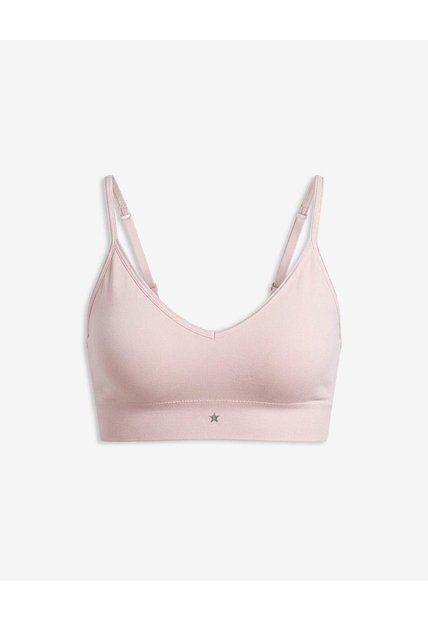 Top Soporte Medio Seamless Copas Removibles Rosado Rosa