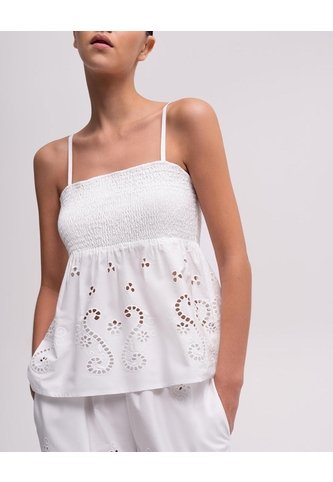 Camiseta De Pijama Algodón Blanca Mujer Blanco PUNTO BLANCO