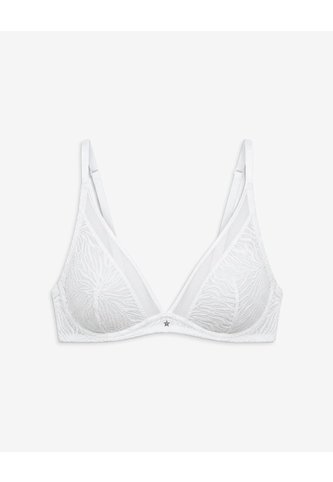 Top Soporte Medio Con Encaje Blanco Blanco PUNTO BLANCO