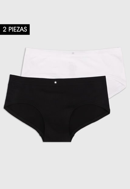 Pantie Duo Negro-Blanco PUNTO BLANCO Bleep