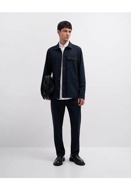 Chaqueta Overshirt Azul Hombre Azul