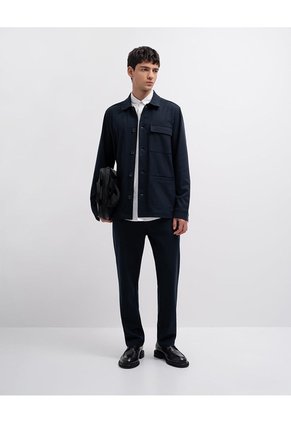 Chaqueta Overshirt Azul Hombre Azul