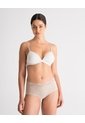 Panty Cachetero Clásico Microfibra Con Encaje Café Cafe de PUNTO BLANCO