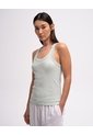Camiseta Esqueleto Regular Algodón Verde Mujer Verde de PUNTO BLANCO