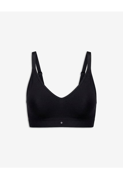Top Soporte Medio Seamless Copas Removibles Negro Negro