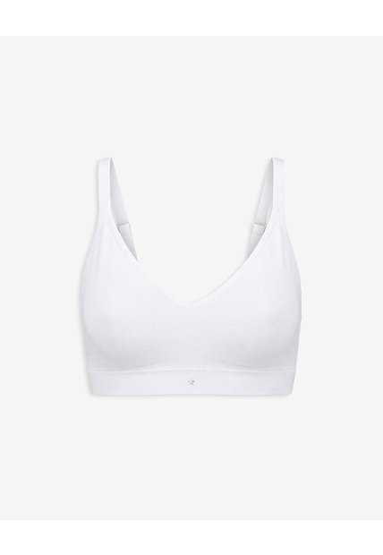 Top Soporte Medio Seamless Copas Removibles Blanco Blanco