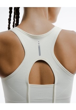 Top Deportivo Soporte Alto Seamless Blanco Blanco