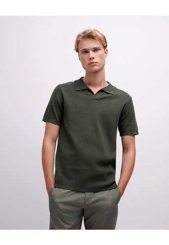 Polo Regular Tejido De Punto Algodón Verde Hombre Verde PUNTO BLANCO