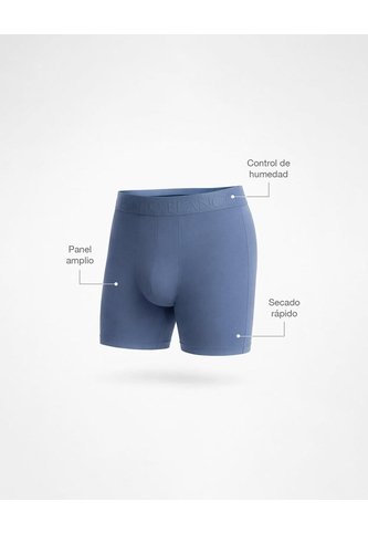 Bóxer Deportivo Largo Microfibra Azul Azul PUNTO BLANCO