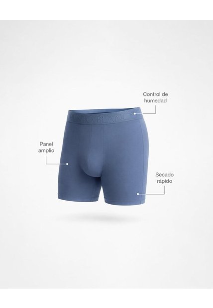 Bóxer Deportivo Largo Microfibra Azul Azul