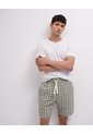 Bermuda De Pijama Hombre Algodón Estampada Verde de PUNTO BLANCO
