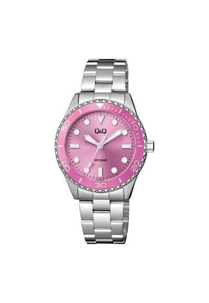 Reloj Q&Q Modelo Q55A-004PY Plateado Mujer