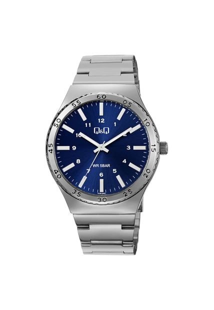 Reloj Q&Q Modelo Q70B-005PY Plateado Hombre