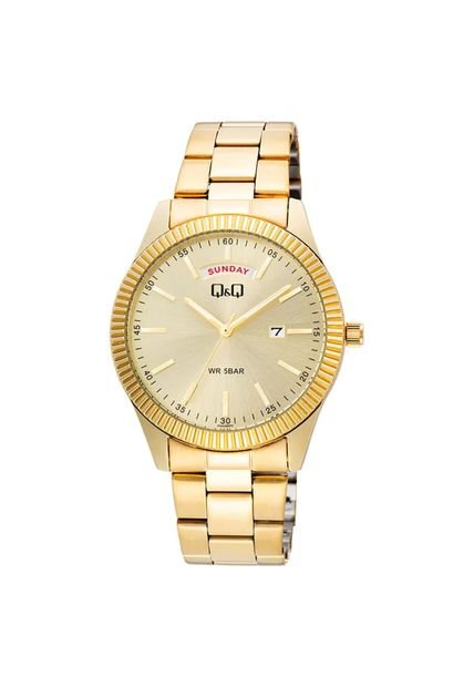 Reloj Q&Q Modelo A14A-001PY Dorado Hombre