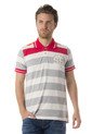 Camiseta Polo Quest Blanco-Rojo-Gris de Quest