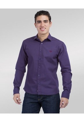 Camisa Quest Manga Larga Morada