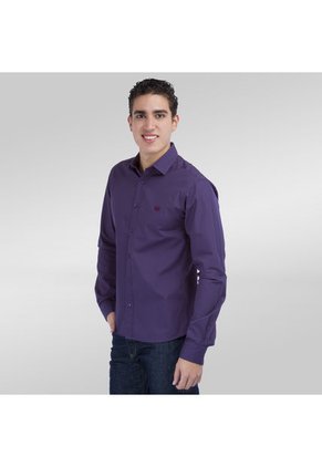 Camisa Quest Manga Larga Morada