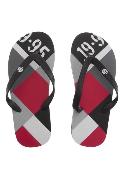 Playera Quest Negro-Gris-Rojo