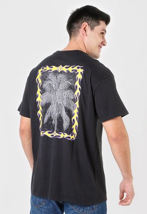 Camiseta Negro-Amarillo-Violeta Quiksilver Psychedelic Salt SS