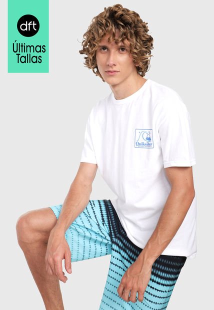 Camiseta Blanco-Negro Quiksilver Beach Tones