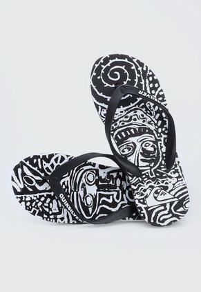 Playera Negro-Blanco Quiksilver Molokai Acid Drop