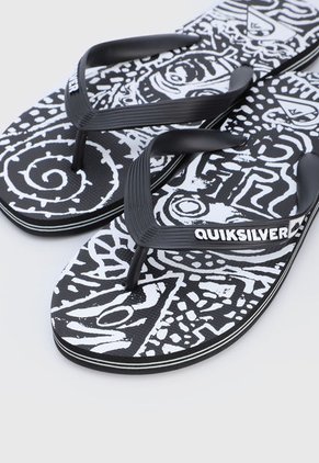 Playera Negro-Blanco Quiksilver Molokai Acid Drop