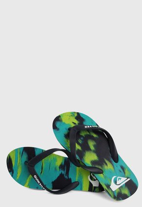 Playera Azul-Verde Quiksilver Molokai Marled