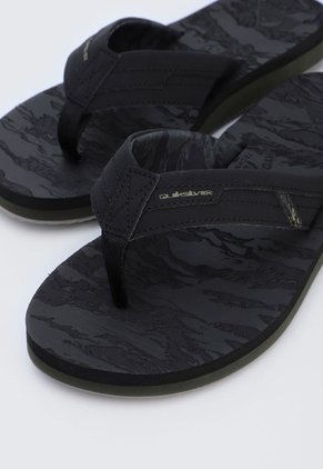 Playera Negro-Verde-Café Quiksilver Island  Oasis Squish