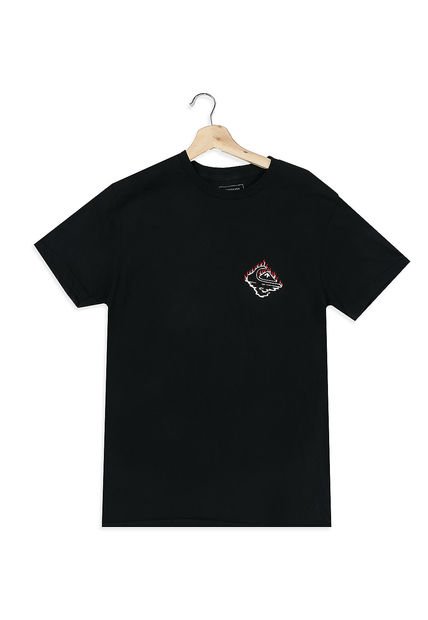 Camiseta Negro Quiksilver Chain Fire Mt0