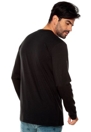 Camiseta Manga Larga Negra Quiksilver Rocco Chains Ls