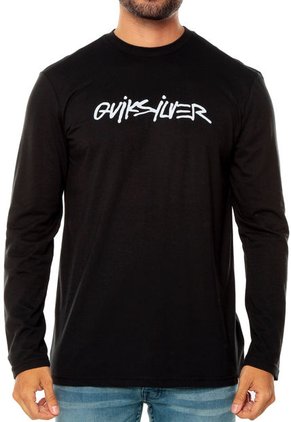 Camiseta Manga Larga Negra Quiksilver Rocco Chains Ls