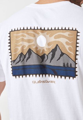 Camiseta Blanco-Café-Negro-Azul Quiksilver Mikey Wright