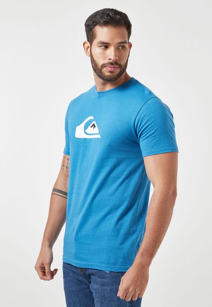 Camiseta Azul-Blanco Quiksilver Comp Logo