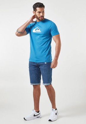 Camiseta Azul-Blanco Quiksilver Comp Logo