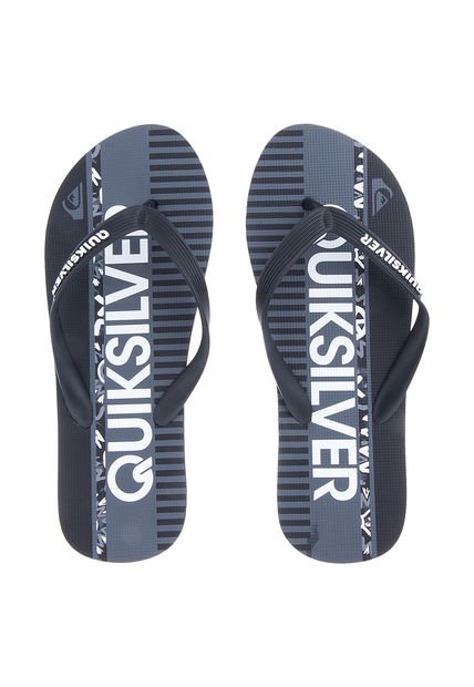 Playera Negro-Gris-Blanco Quiksilver Molokai Wordmark