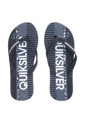 Playera Negro-Gris-Blanco Quiksilver Molokai Wordmark