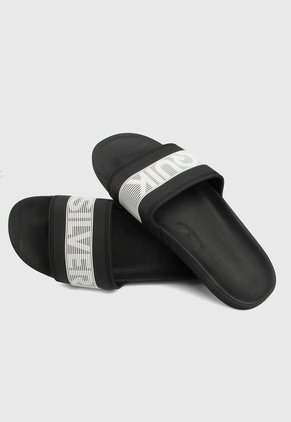 Playera Negro-Multicolor Quiksilver Rivi Wordmark Slide