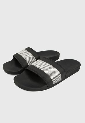 Playera Negro-Multicolor Quiksilver Rivi Wordmark Slide