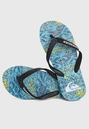 Playera Azul-Negro-Amarillo Quiksilver