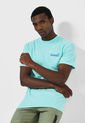 Camiseta Verde Menta-Azul Quiksilver de Quiksilver